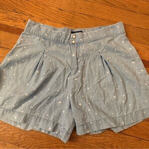 U.S. Polo Assn. Light Blue Starry High Waist Shorts